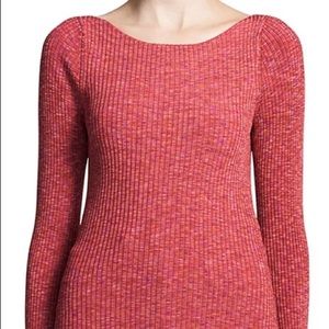 Theory Space Dye Flare Sleeve Boatneck sweater